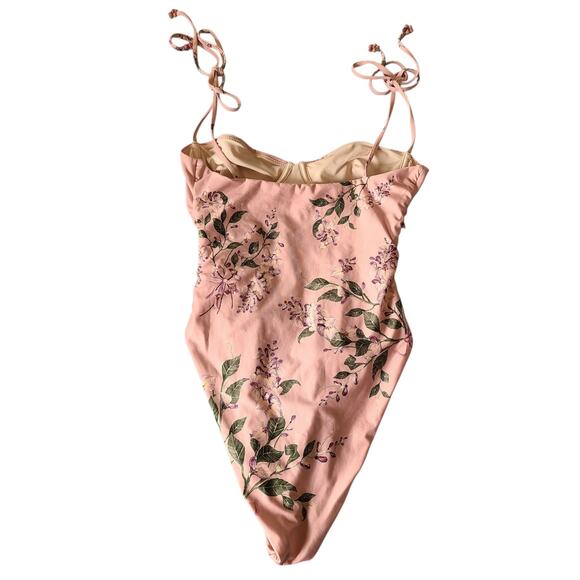 Agua by Agua Bendita Rabano Wisteria One-Piece Swimsuit Size Medium - Picture 6 of 7